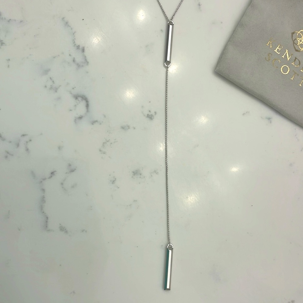 Kendra Scott Shelton Y silver necklace - Picture 2 of 5
